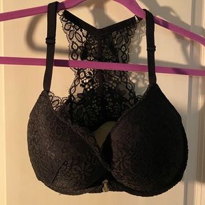 Auden 38C black lace halter bra